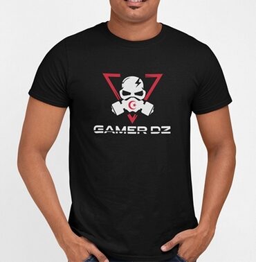 tee shirt homme noir premium gamer dz