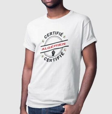 tee shirt unisex premium certifiée algerien 100% dz