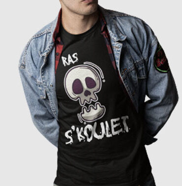 T-Shirt Homme personalisé "RAS S'KOULET"