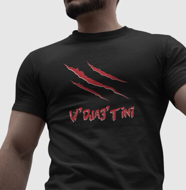 T-Shirt Homme noir personalisé "W'DJA3'TINI"