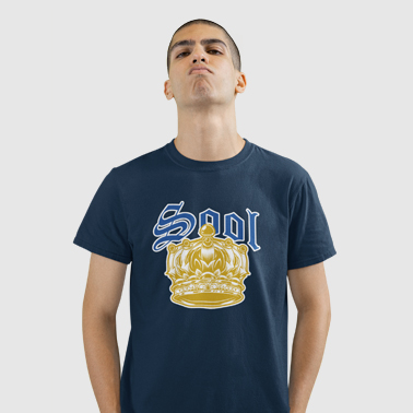 Tee-Shirt Homme bleu marine personnalisé ''soolking".Monalgeria