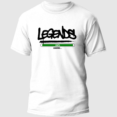 T-shirt Unisexe blanc imprimé "legends".Monalgeria
